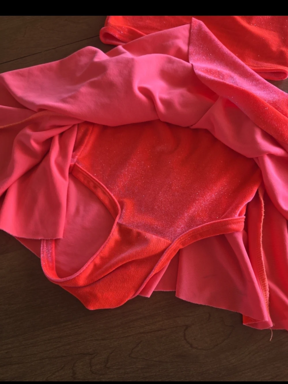WRK Bright Velevt Coral Two-Piece Tank Top & Skirt